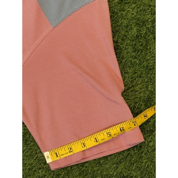 Footjoy Polo Shirt Mens XL Red Blue Striped Golf Stretch Casual Preppy FJ - Picture 13 of 13